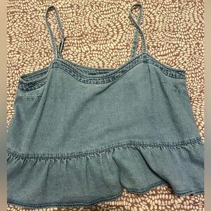 Madewell Denim peplum top
